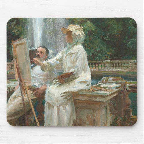 Fountain Villa Torlonia Frascati Italy by Sargent Mouse Pad