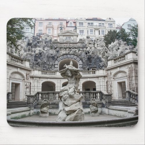 Fountain with Neptune statue in Prague Mouse Pad