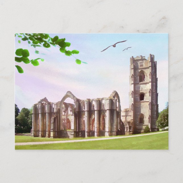 Fountains Abbey Postcard (Front)