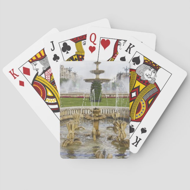 Fountains in front of the Palace of Parliament Poker Cards (Back)