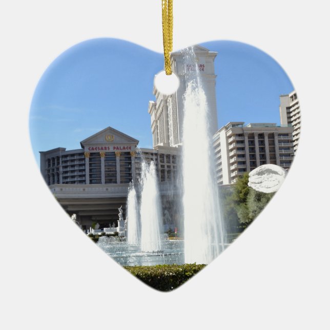Fountains on the Las Vegas Strip Ceramic Ornament (Front)