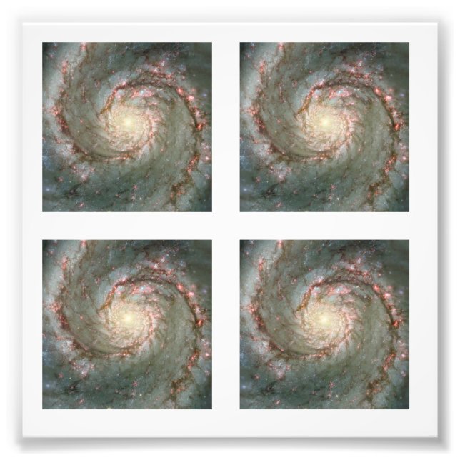 Four 2-inch Square Whirlpool Galaxy  Photo (Front)