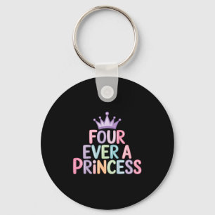 Four a princess 4th birthday girls 4 year old girl keychain