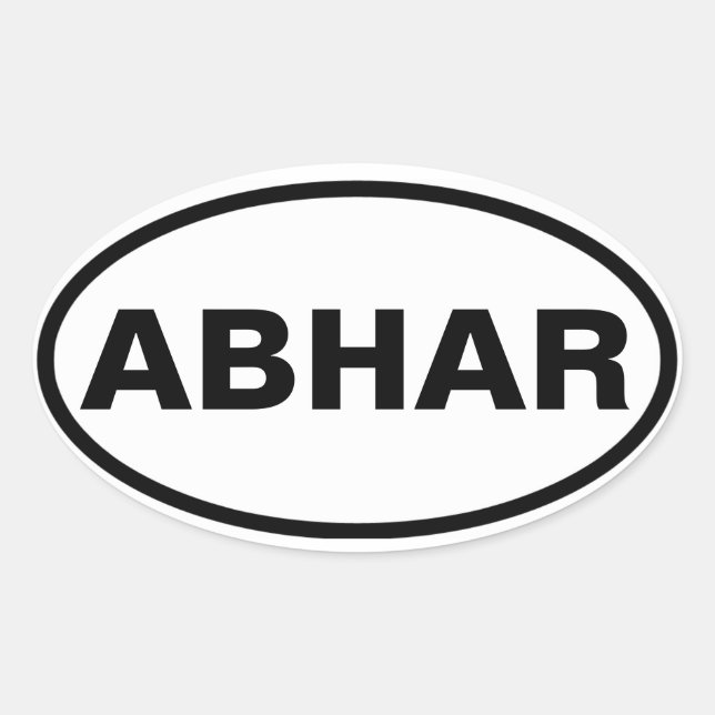 FOUR Abhar Oval Sticker (Front)