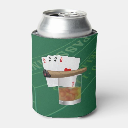 Four Aces A Drink and A Cigar Can Cooler