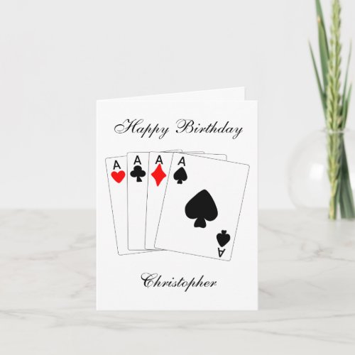 Four Aces Design Birthday  Card