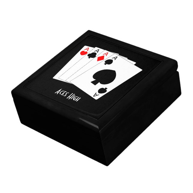 Four Aces Design Personalised Jewelry Box (Side)