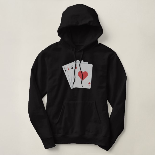 Four Aces Embroidered Hoodie (Design Front)
