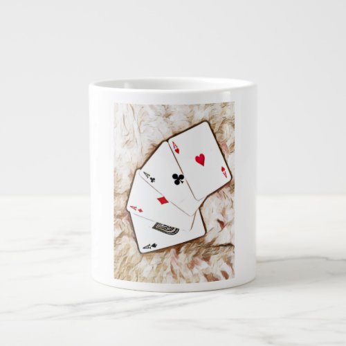 Four aces giant coffee mug