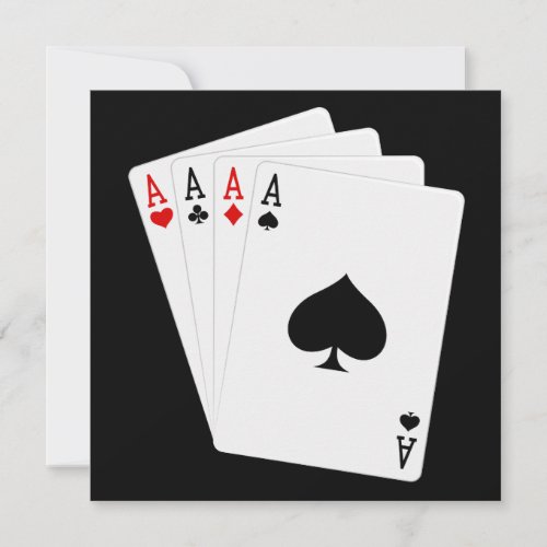 Four Aces Greeting Card