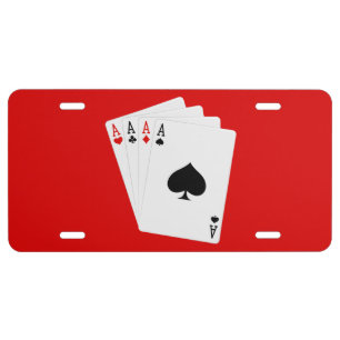 Four Aces License Plate