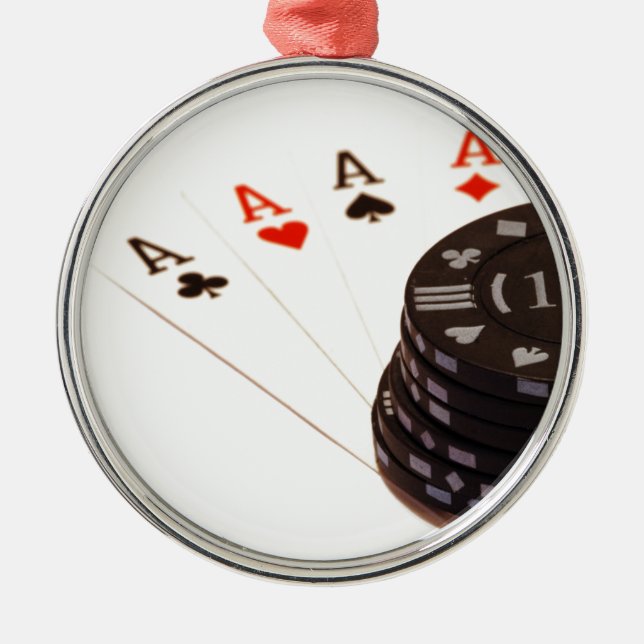 Four Aces Metal Ornament (Front)