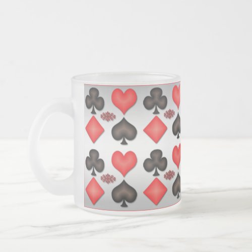 Four Aces Playing Cards Mug Silver Background