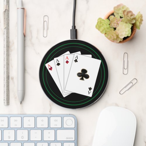 Four Aces Playing Cards  Wireless Charger