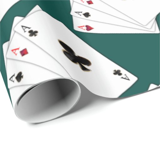 Four Aces Playing Cards Wrapping Paper Zazzle
