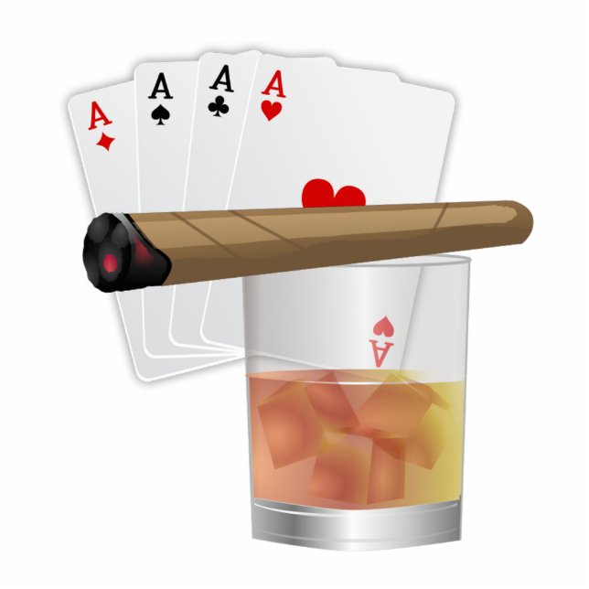 Four Aces Poker Hand Ornament (Front)