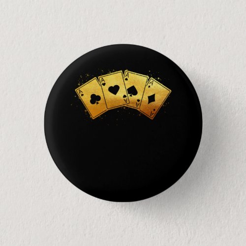 Four Aces Poker Pro Lucky Player Winner Costume Ha Button