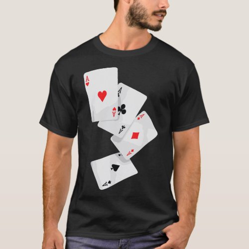 Four Aces Poker Pro Lucky Player Winner Costume Ha T_Shirt
