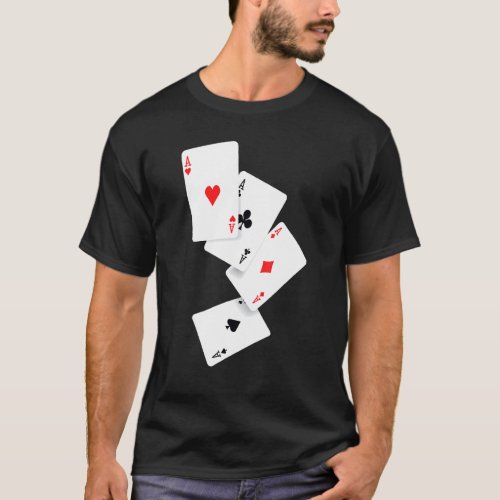 Four Aces Poker Pro Lucky Player Winner Costume Ha T_Shirt