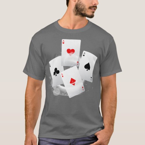 Four Aces Poker Pro Lucky Poker Player Winner Cost T_Shirt