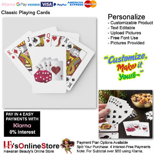 Four Aces & Red Dice Playing Cards 