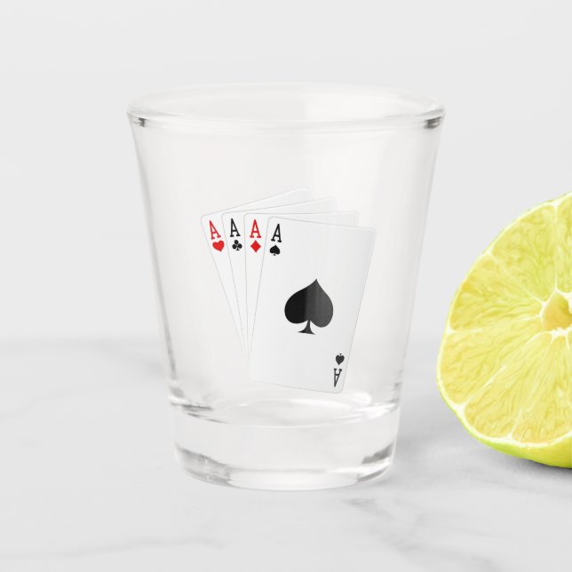 Four Aces Shot Glass (Front)