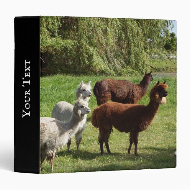 Four Alpacas 3 Ring Binder (Front/Spine)
