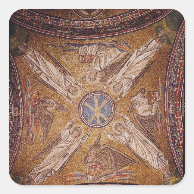 Four angels with the symbols of the square sticker (Front)