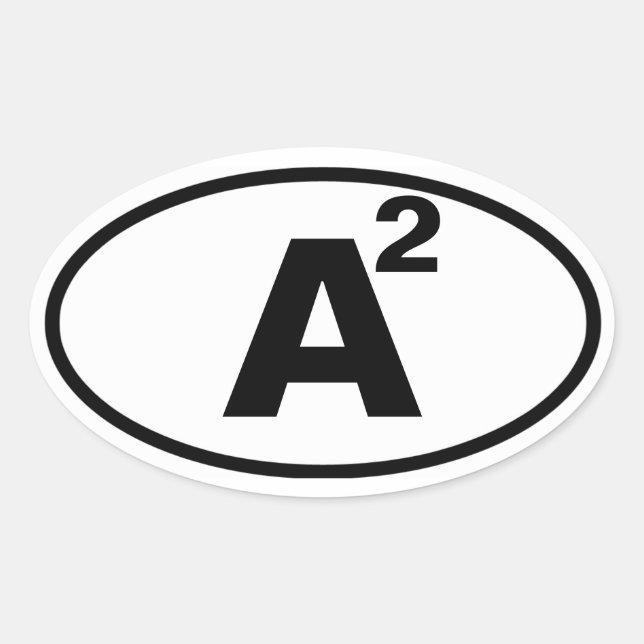 FOUR Ann Arbor, "A" Squared Oval Sticker (Front)
