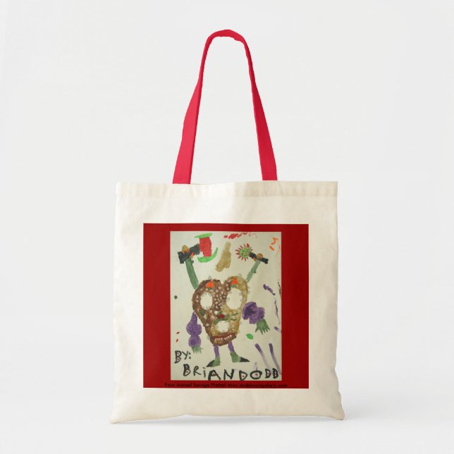Four Armed Savage Pretzel Man Tote Bag (Front)