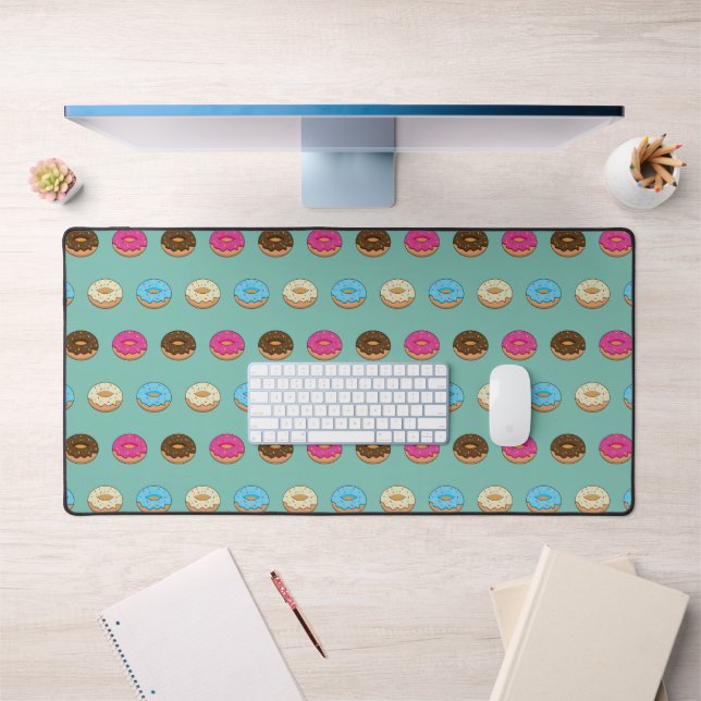 Four Assorted Donuts Pattern Desk Mat (Office 1)