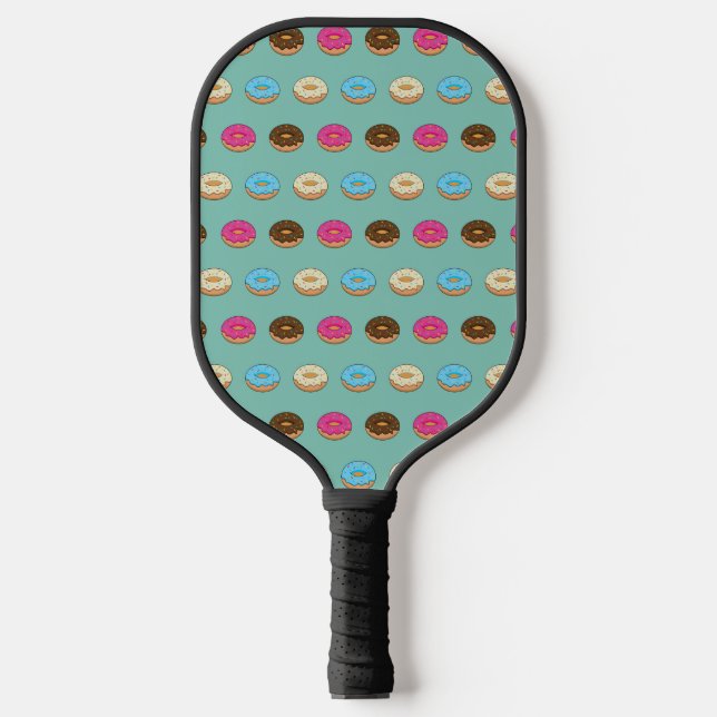 Four Assorted Donuts Pattern Pickleball Paddle (Front)