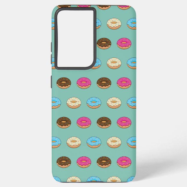 Four Assorted Donuts Pattern Samsung Galaxy Case (Back)