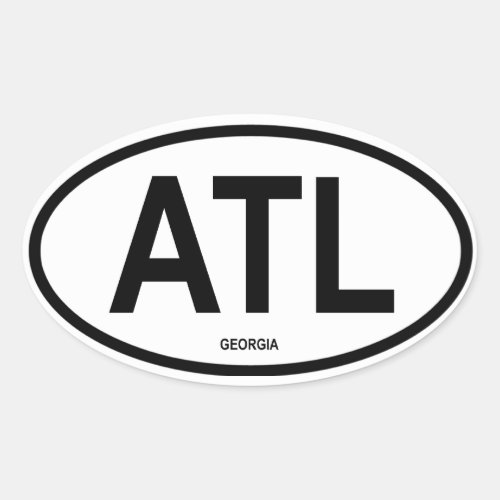 FOUR Atlanta ATL Oval Sticker