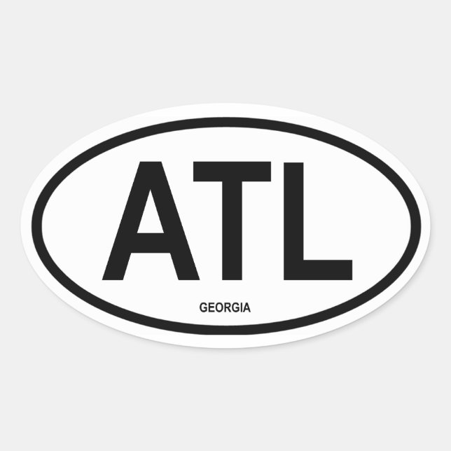 FOUR Atlanta "ATL" Oval Sticker (Front)