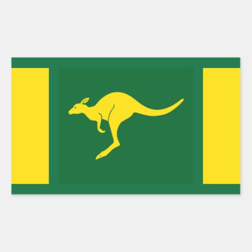 FOUR Aussie Colors Kangaroo Rectangular Sticker