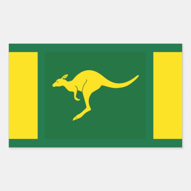 FOUR Aussie Colors Kangaroo Rectangular Sticker (Front)