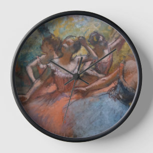 Four Ballet Dancers on Stage by Degas Clock