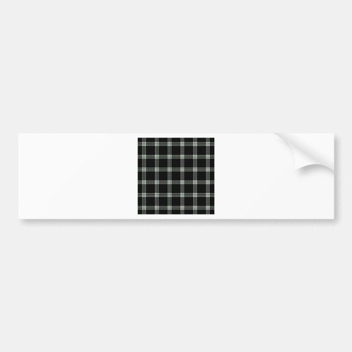 Four Bands Small Square   Honeydew on Black Bumper Sticker