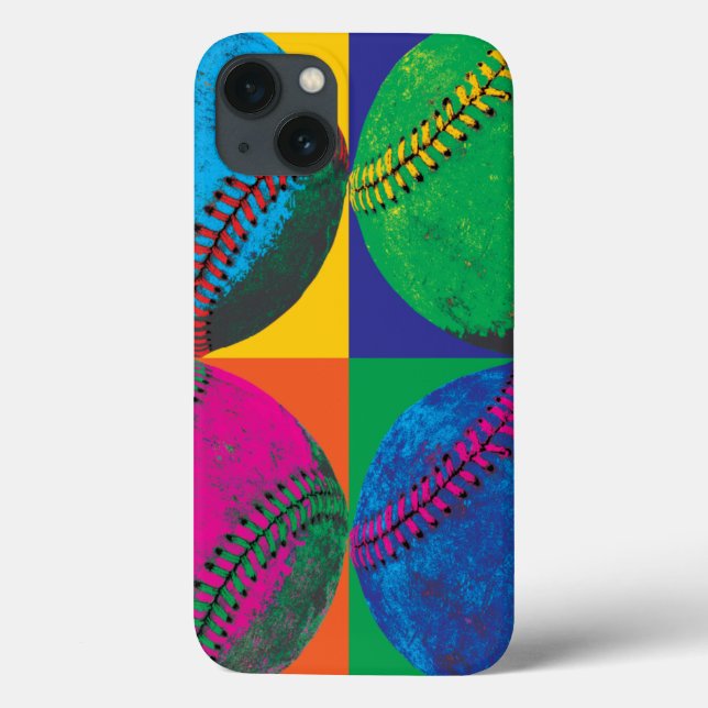 Four Baseballs in Different Colors Case-Mate iPhone Case (Back)