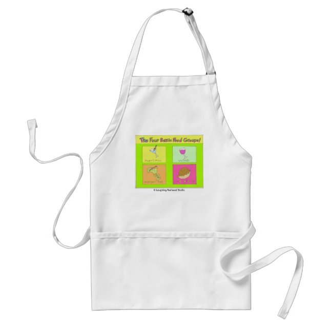 Four Basic Food Groups Adult Apron (Front)