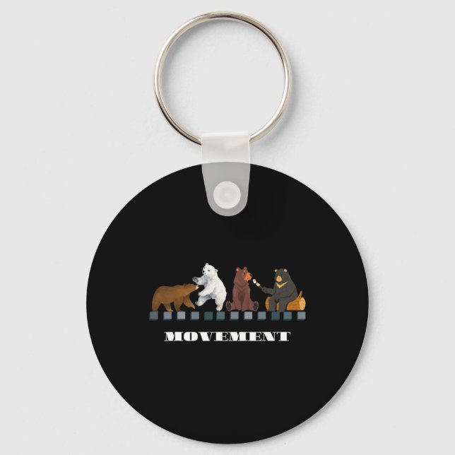 Four Bear 4b Movement Feminist Women Empower Graph Keychain (Front)