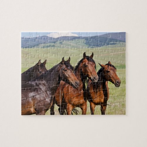 Four Beautiful Horses Jigsaw Puzzle