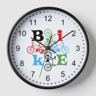 Four Bikes  Clock