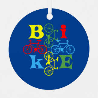Four Bikes Metal Ornament
