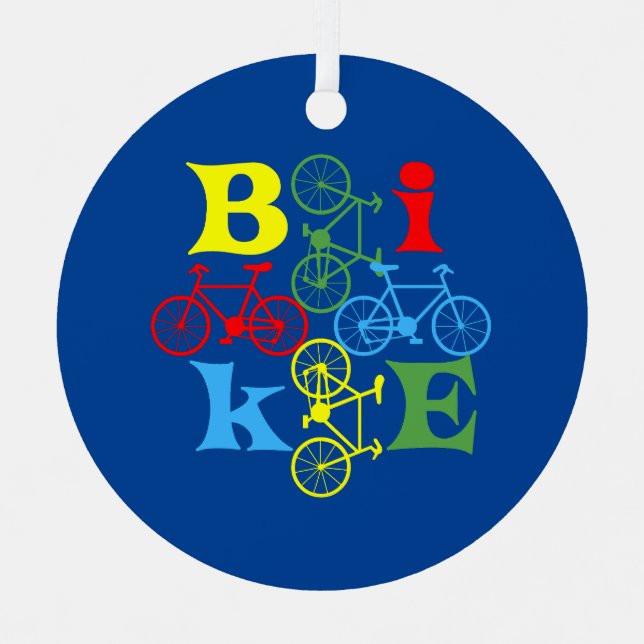 Four Bikes  Metal Ornament (Front)