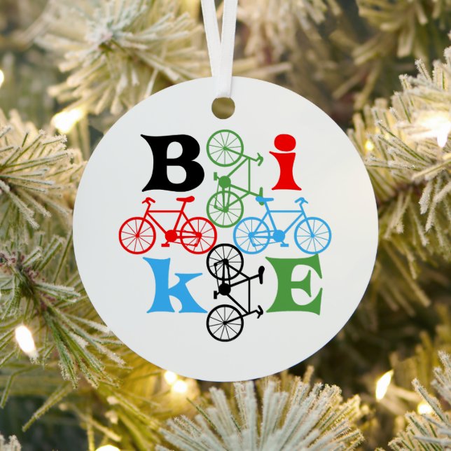 Four Bikes  Metal Ornament (Insitu)