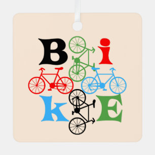 Four Bikes Metal Ornament