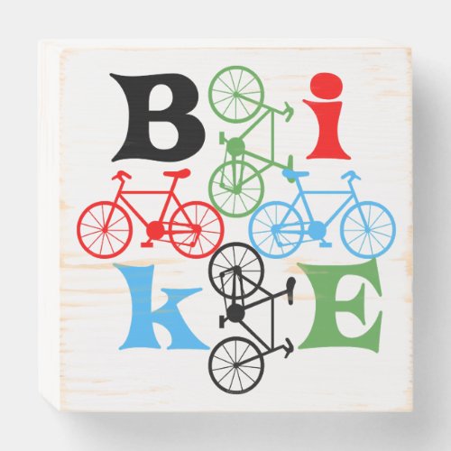 Four Bikes  Wooden Box Sign