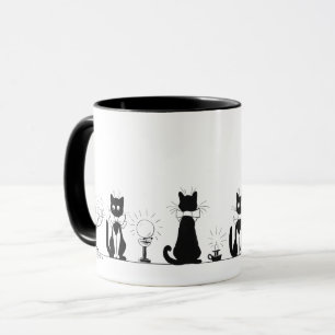 Four Black Cats, Louis Wain Mug